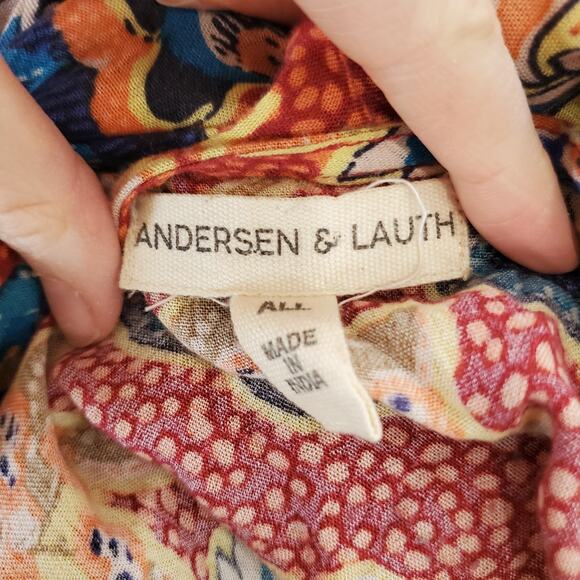 Andersen & Lauth Kimono Cardigan Womens One Size Floral Boho Open Front Viscose - Picture 3 of 7